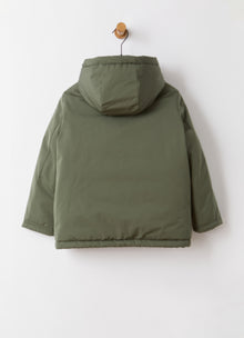 Winter Hooded Jacket with Eco-Friendly Padding | Fir Green