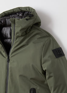 Winter Hooded Jacket with Eco-Friendly Padding | Fir Green
