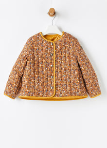 Reversible Floral Print Jacket | Cannella/Ambra