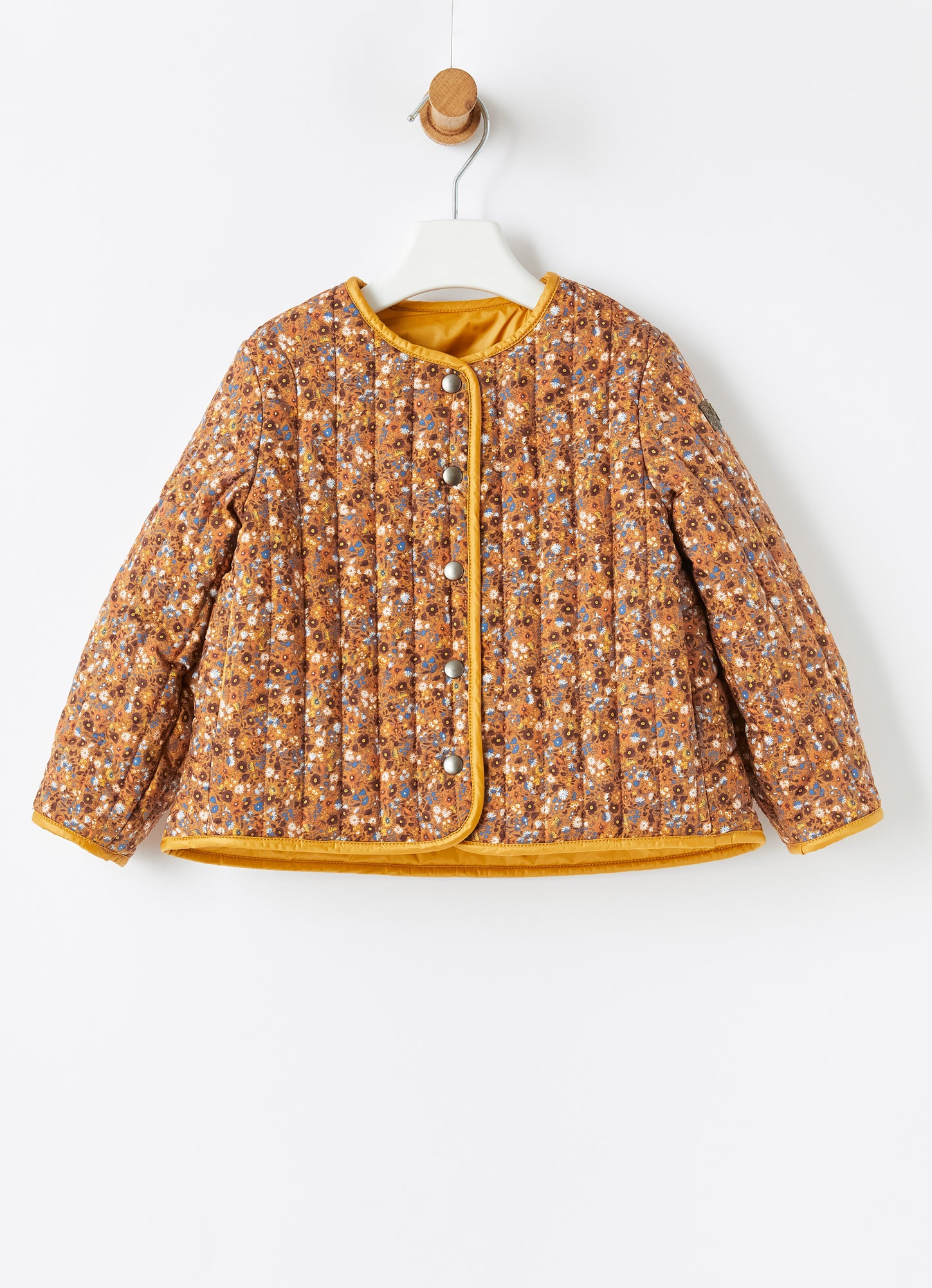 Reversible Floral Print Jacket | Cannella/Ambra