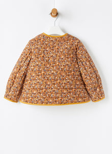 Reversible Floral Print Jacket | Cannella/Ambra