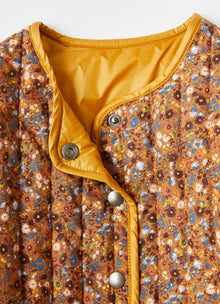 Reversible Floral Print Jacket | Cannella/Ambra