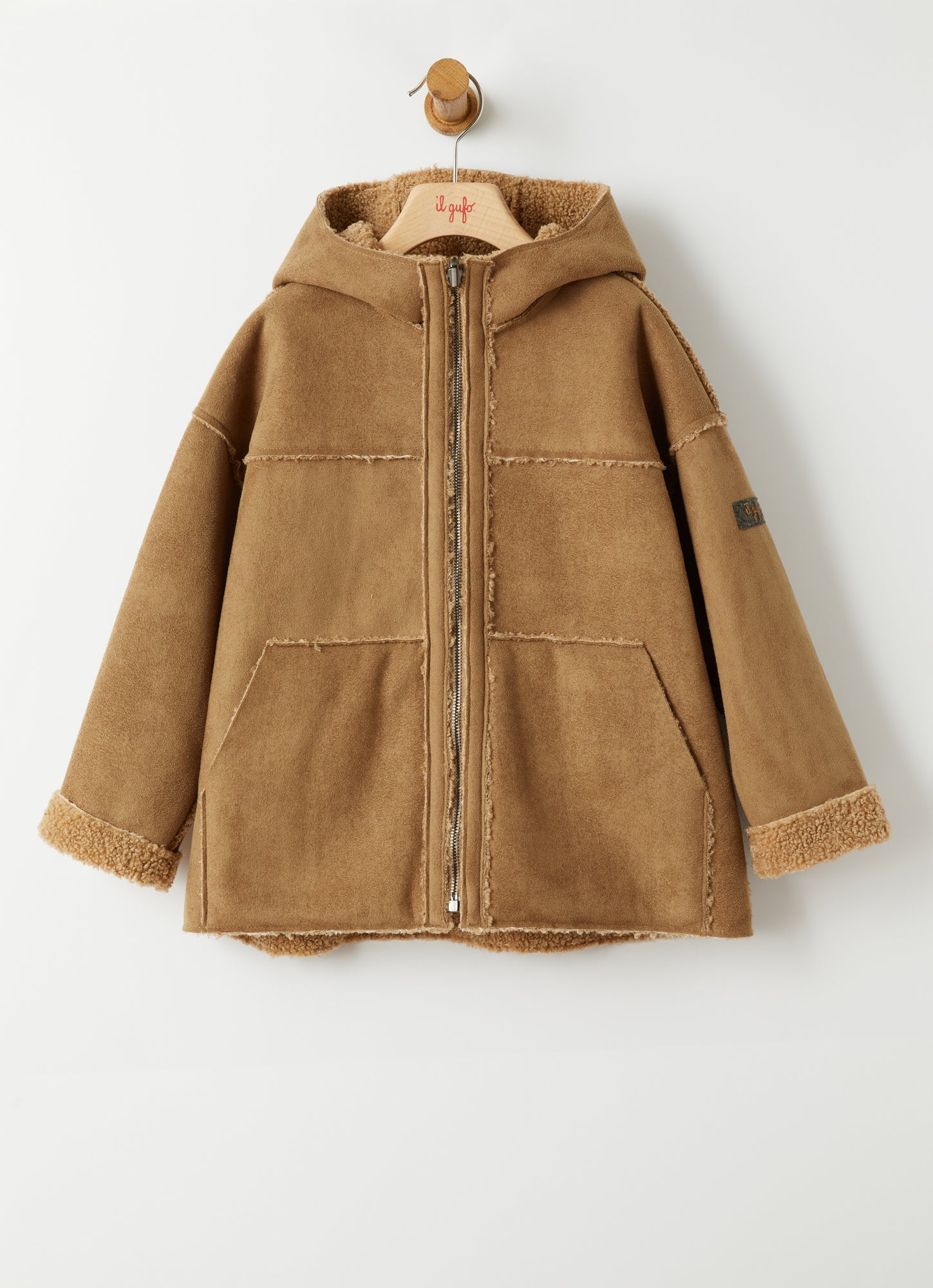 Reversible Faux Shearling Winter Jacket | Beaver Brown