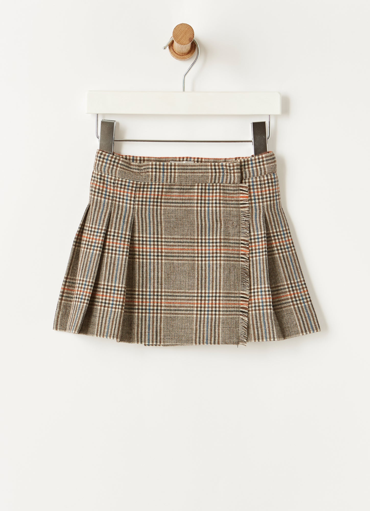 Check Wrap Skirt | Coffee