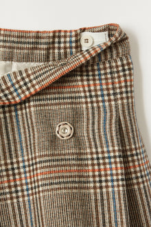 Check Wrap Skirt | Coffee