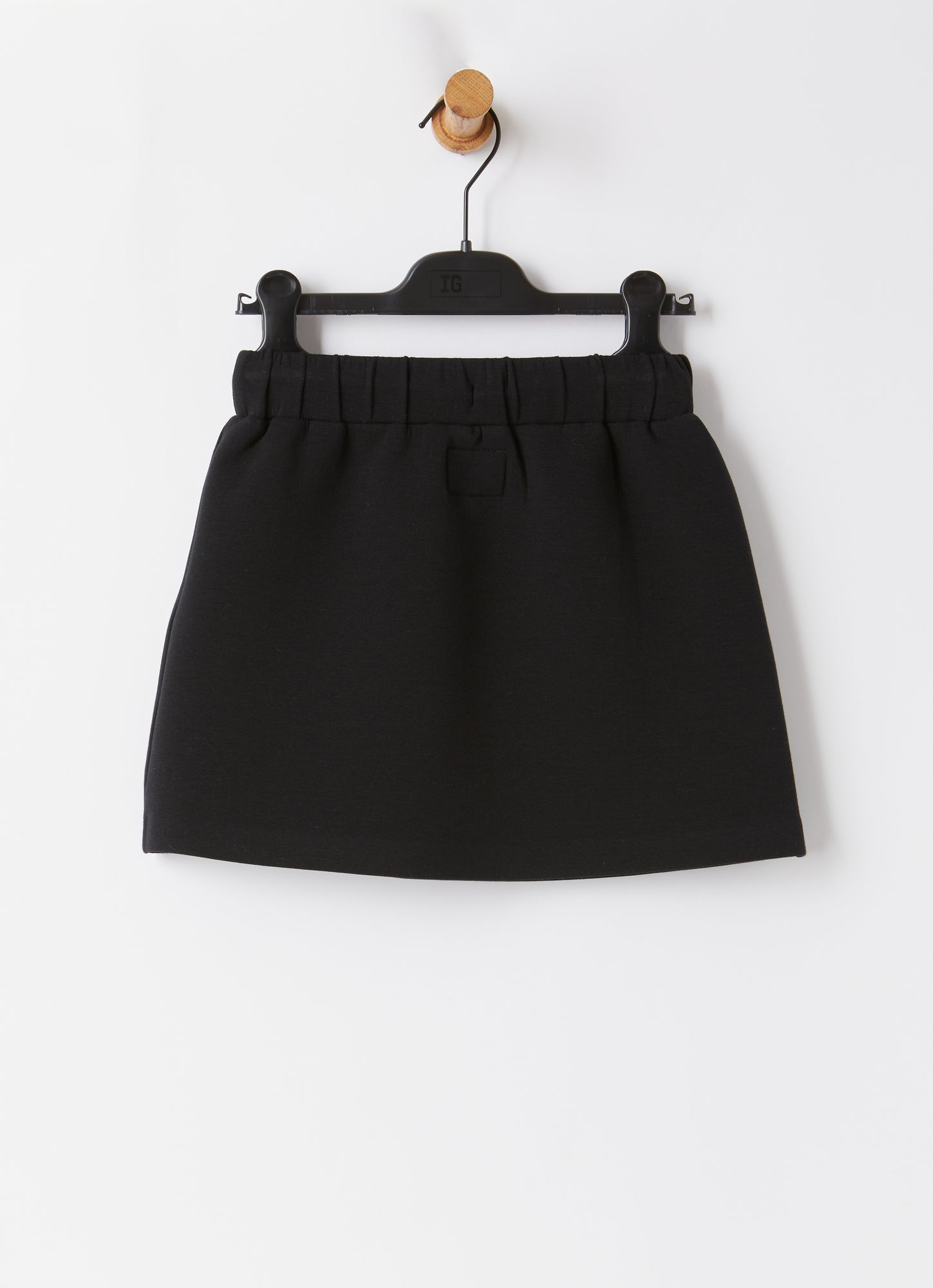 Bonded-Jersey Skirt | Black/Black