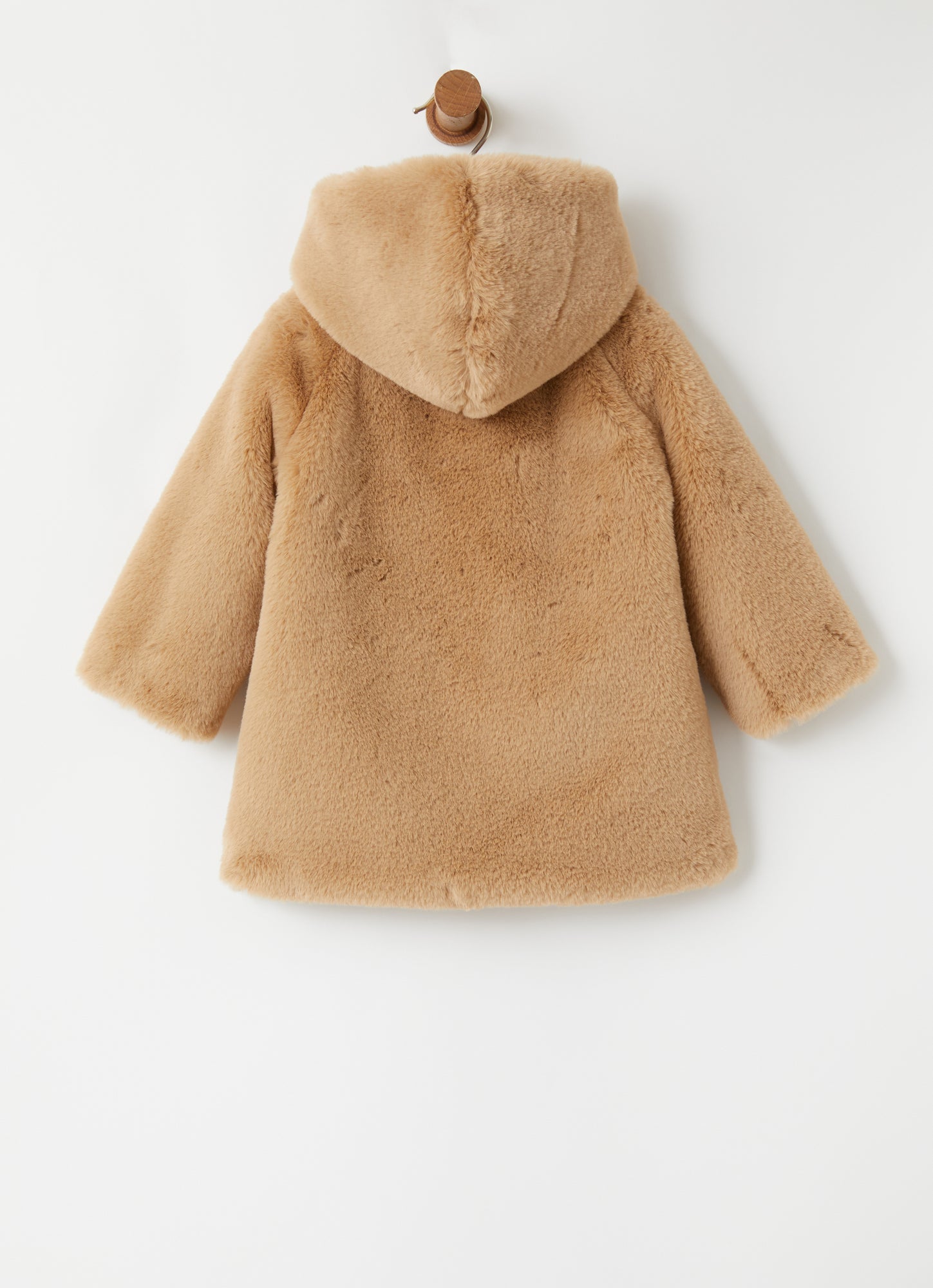 Baby Girls Faux Fur Coat | Camel