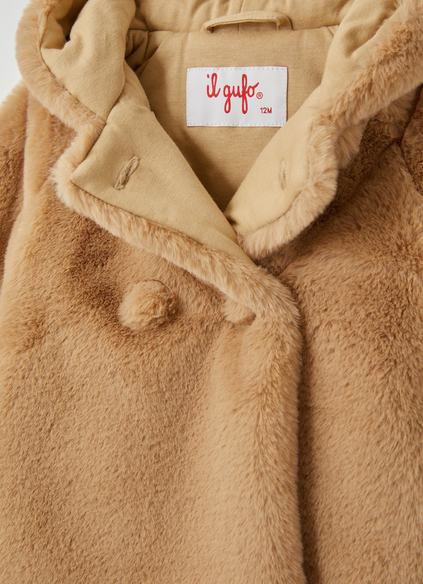 Baby Girls Faux Fur Coat | Camel