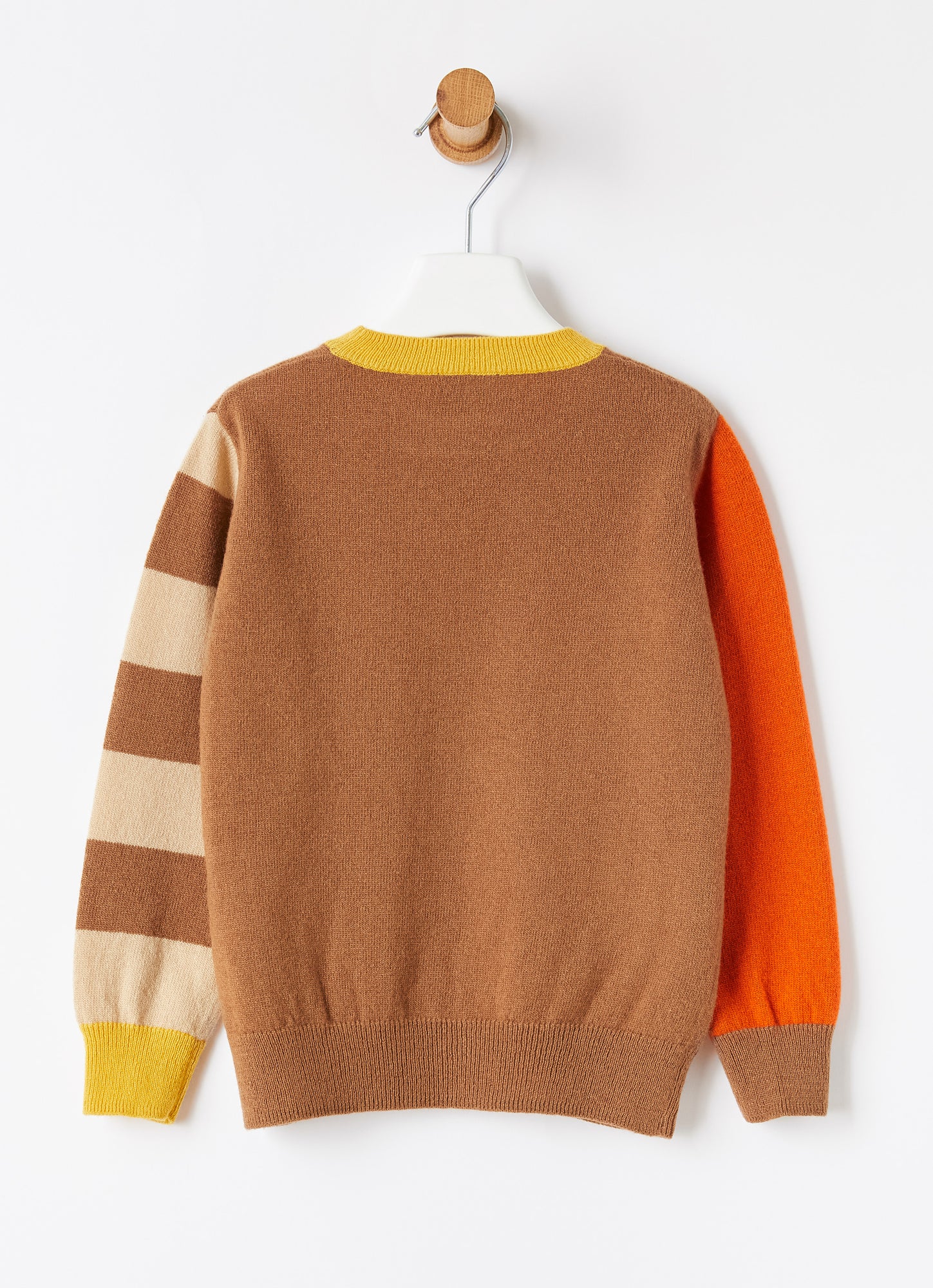 Color-Block Merino Wool Sweater | Faloria/Curcuma