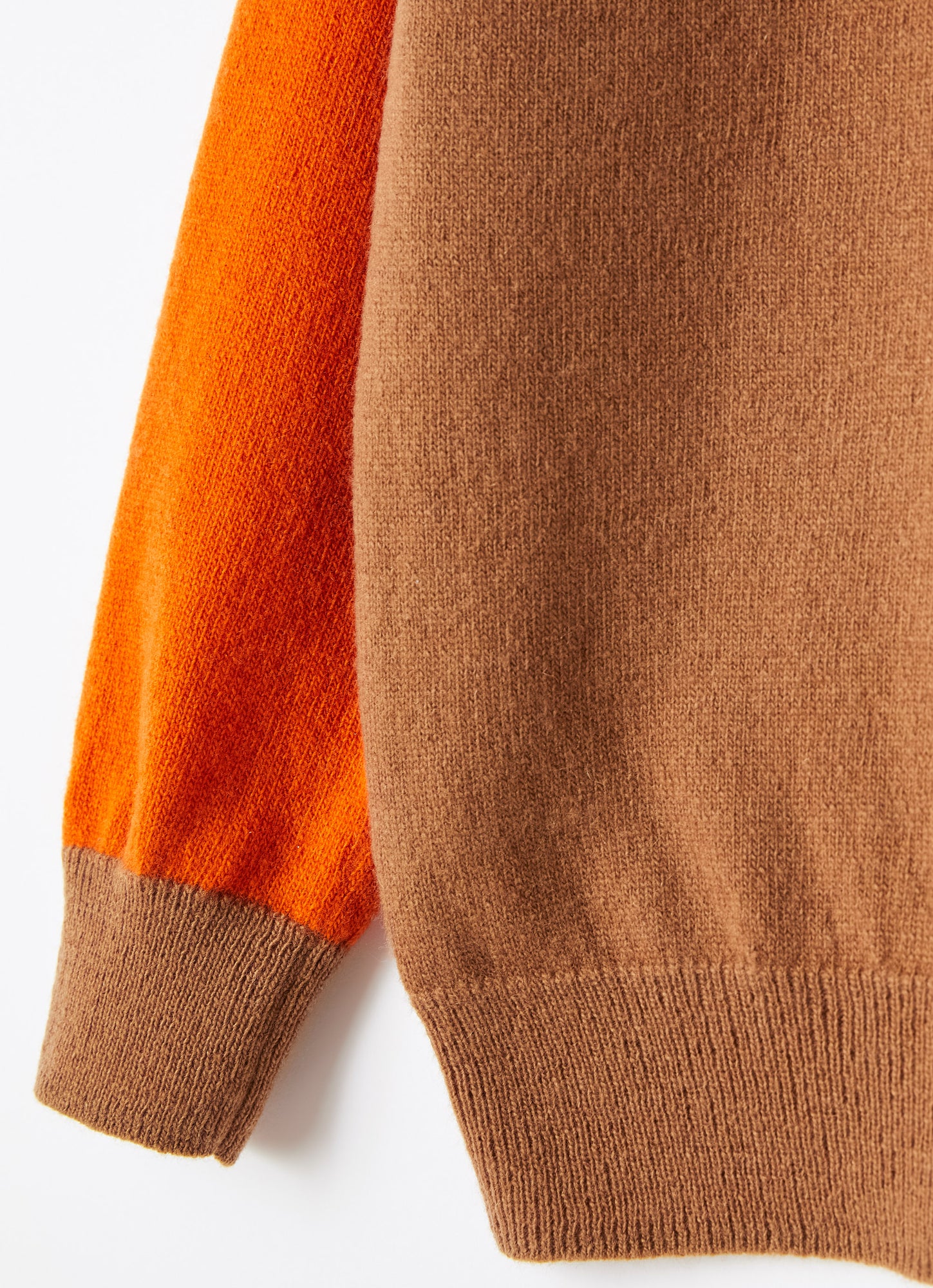 Color-Block Merino Wool Sweater | Faloria/Curcuma