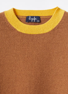 Color-Block Merino Wool Sweater | Faloria/Curcuma