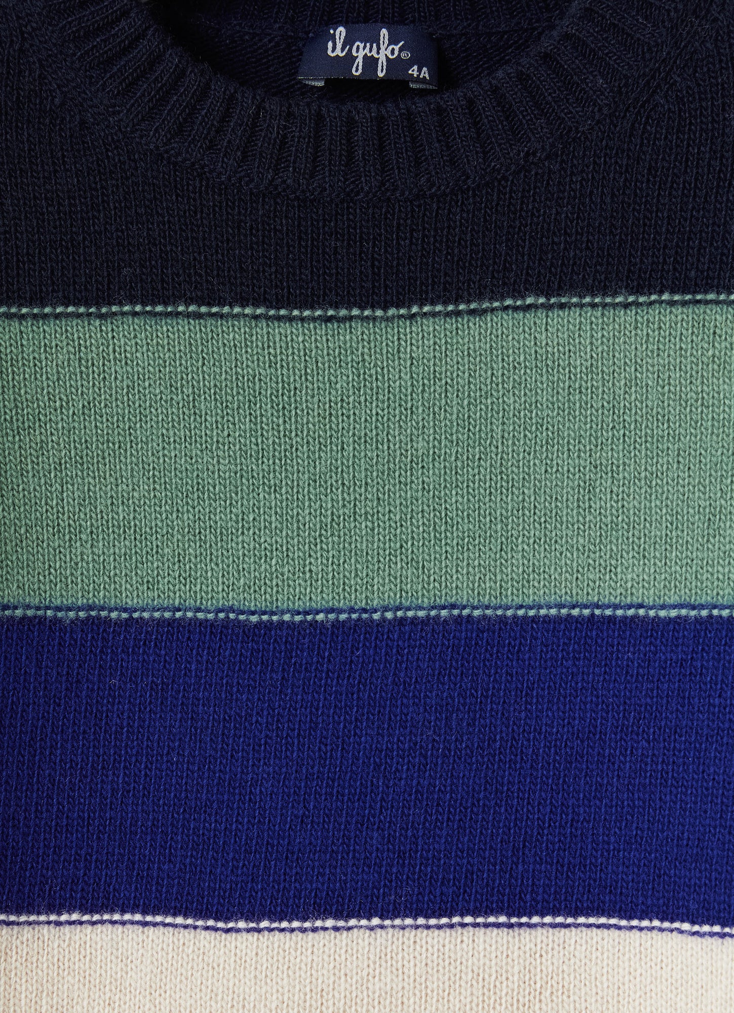 Color-Block Wool Sweater | Blue/Ocean Blue