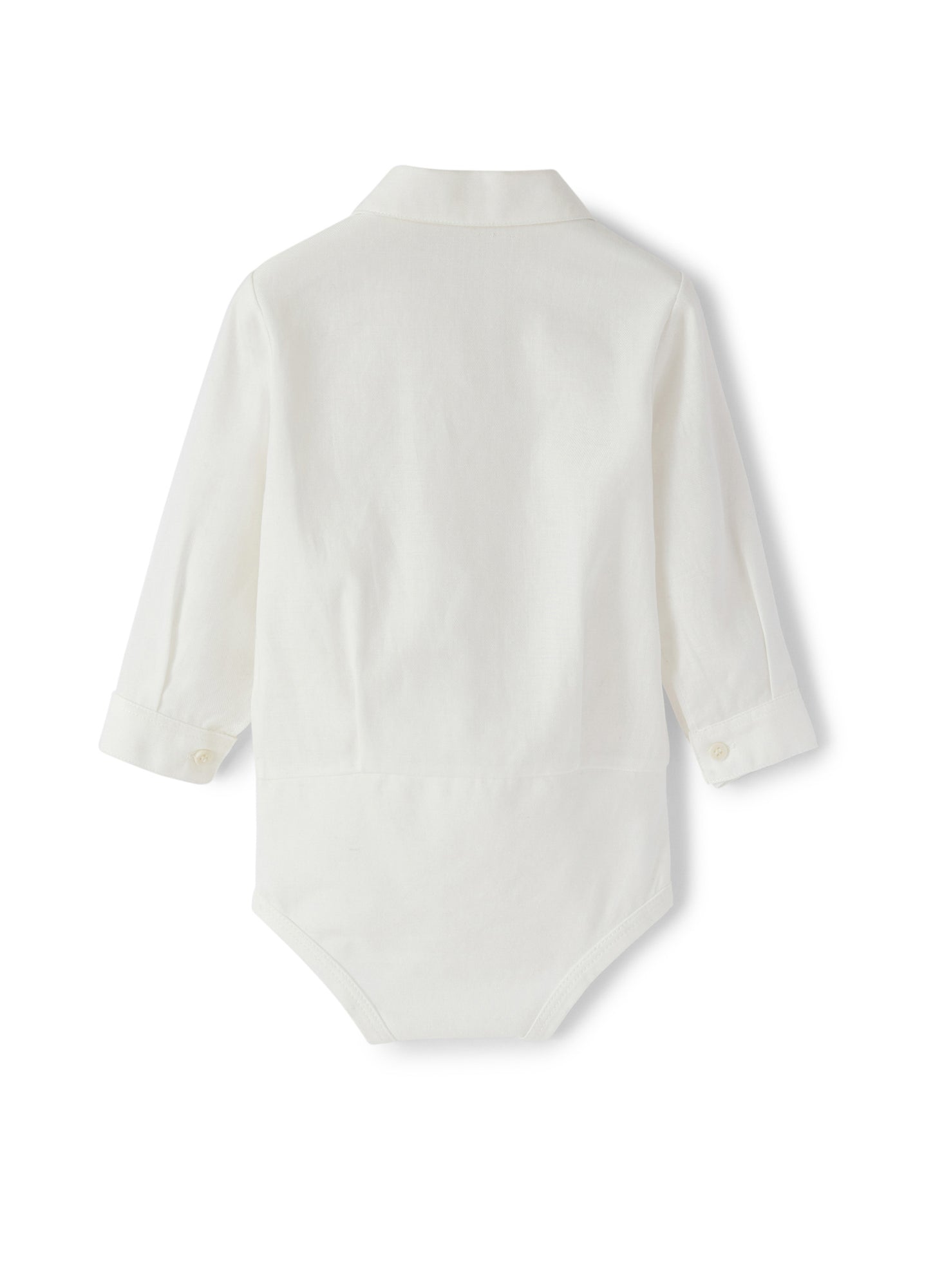 Baby Boys Shirt-Style Bodysuit | Milk/Milk