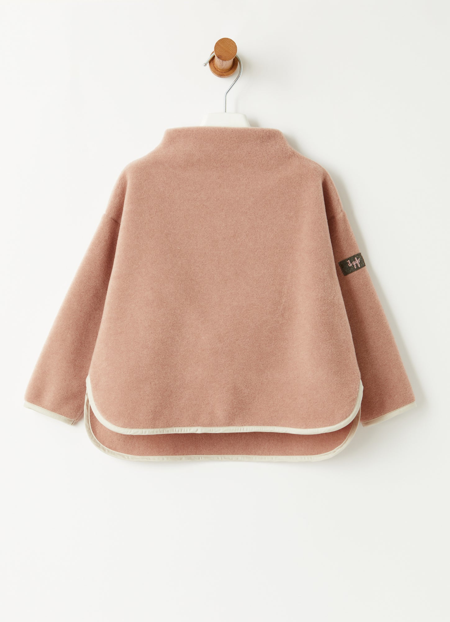 Contrast Trim Fleece Sweater | Pink/Sand