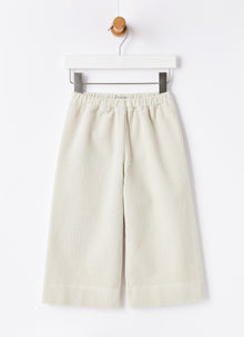 Corduroy Culotte Trousers | Pearl Grey
