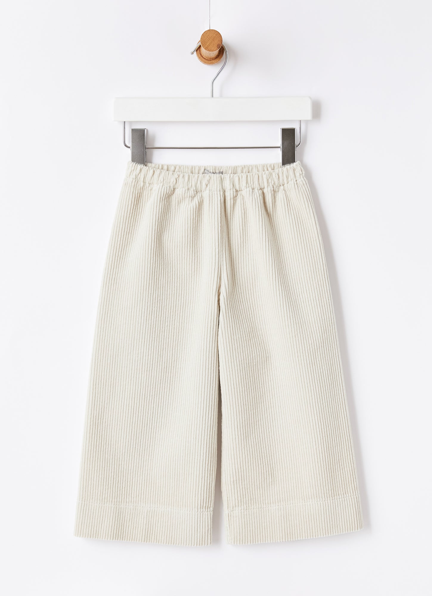 Corduroy Culotte Trousers | Pearl Grey