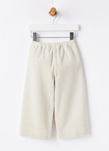 Corduroy Culotte Trousers | Pearl Grey