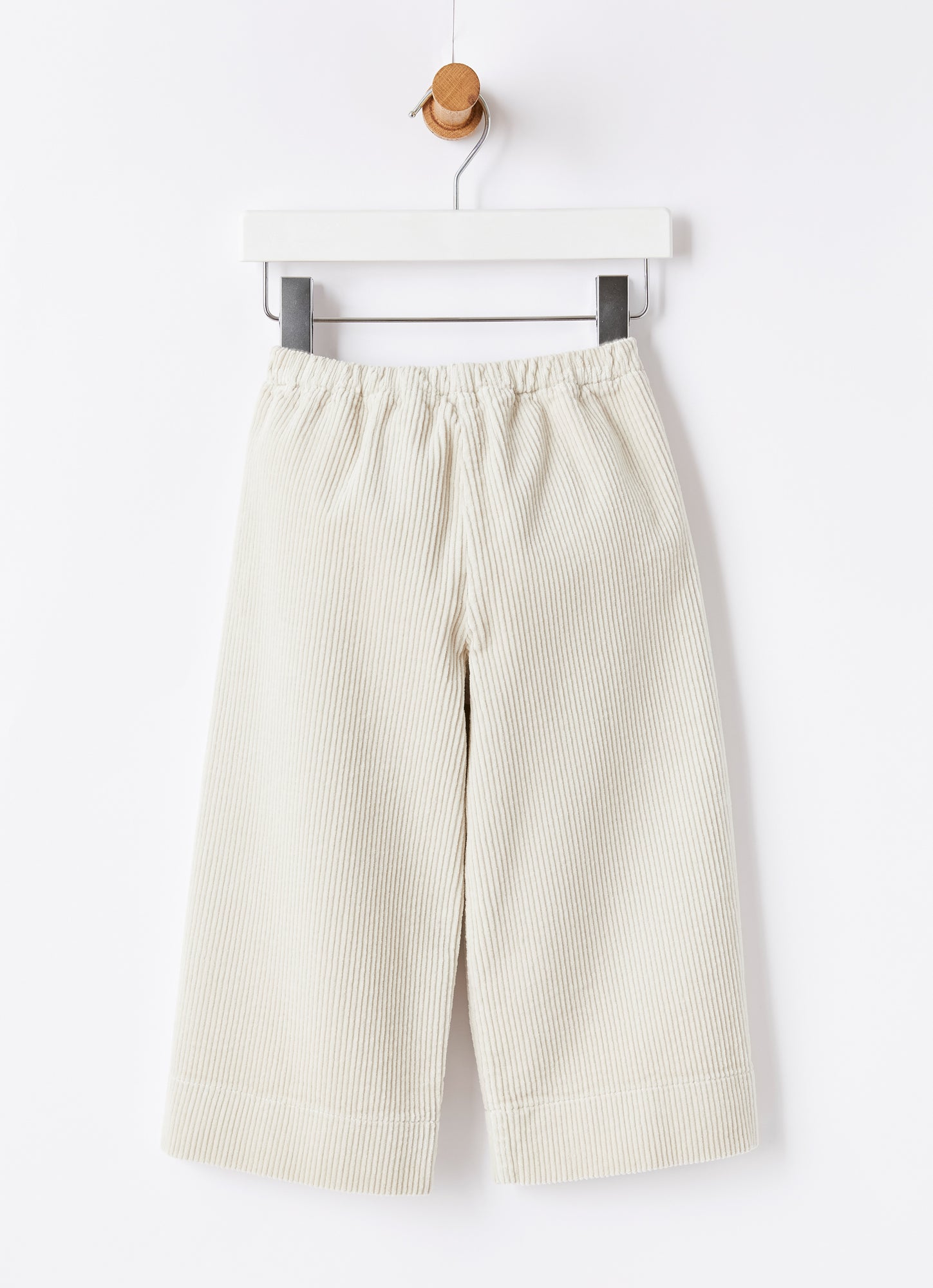 Corduroy Culotte Trousers | Pearl Grey