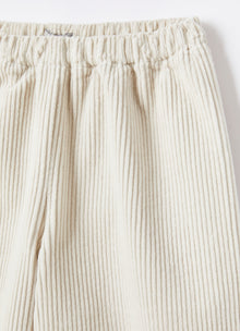 Corduroy Culotte Trousers | Pearl Grey