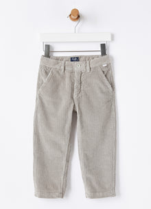 Wide-Rib Corduroy Trousers | Stone Grey