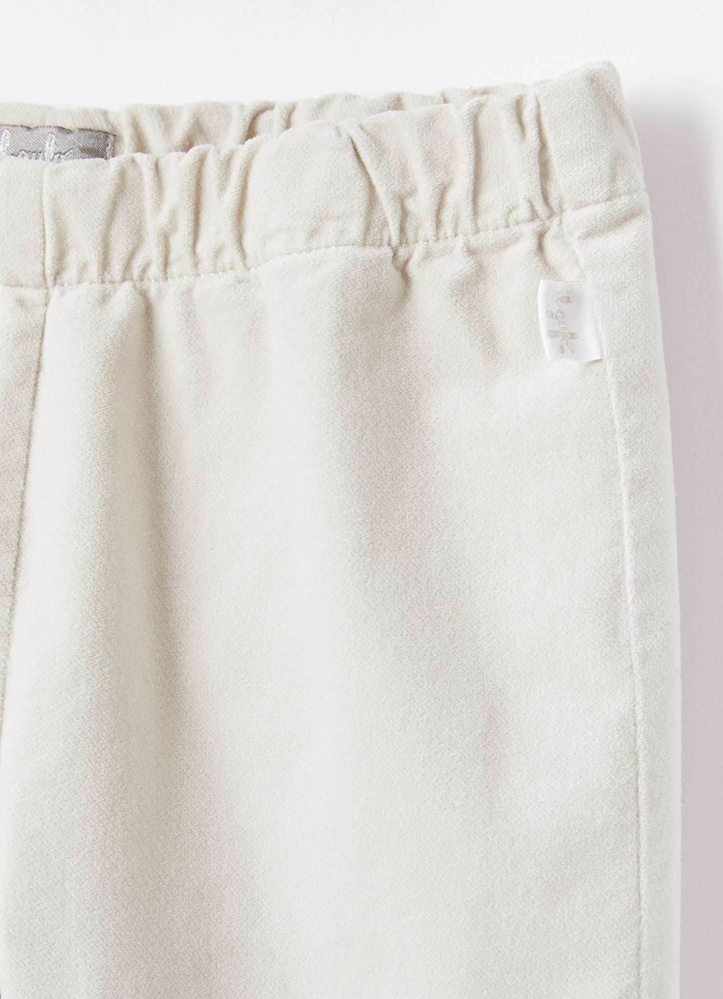Cropped Velvet Trousers | Pearl Grey