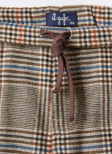 Regular Fit Check Trousers | Coffee