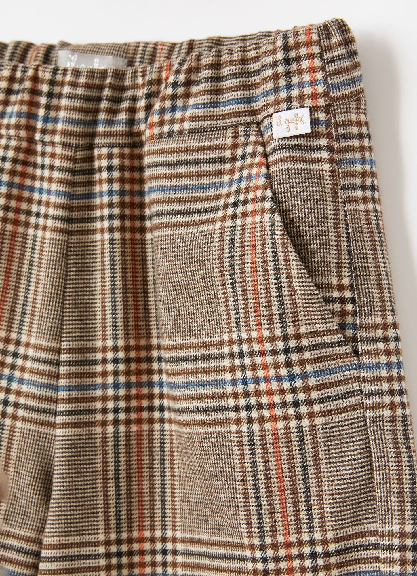 Check Culotte Trousers | Coffee