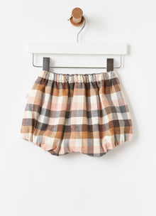 Baby Girls Check Cotton Shorts | Blush Pink
