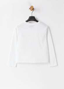 Taped Logo Boxy T-Shirt | Snow White