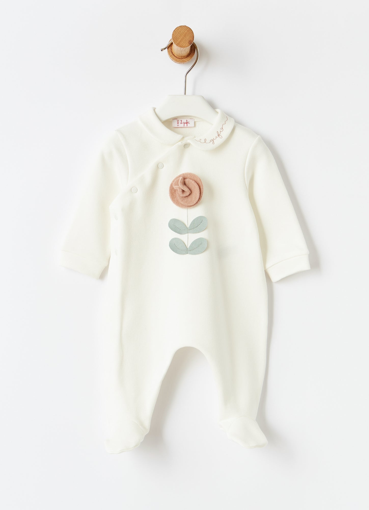 Babysuit with Stylised Flower | Milk