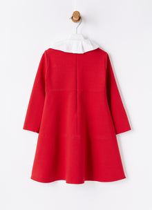Box Pleat Dress | Cranberry Red