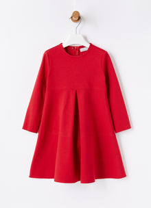 Box Pleat Dress | Cranberry Red