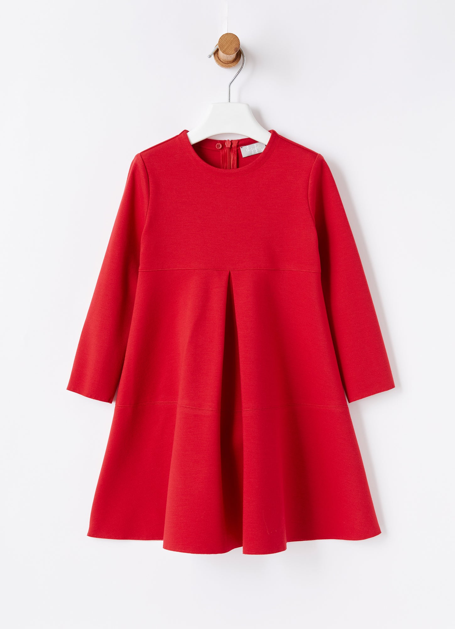 Box Pleat Dress | Cranberry Red