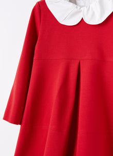 Box Pleat Dress | Cranberry Red