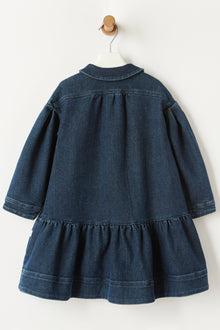 Balloon Sleeve Denim Dress | Blue
