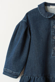 Balloon Sleeve Denim Dress | Blue
