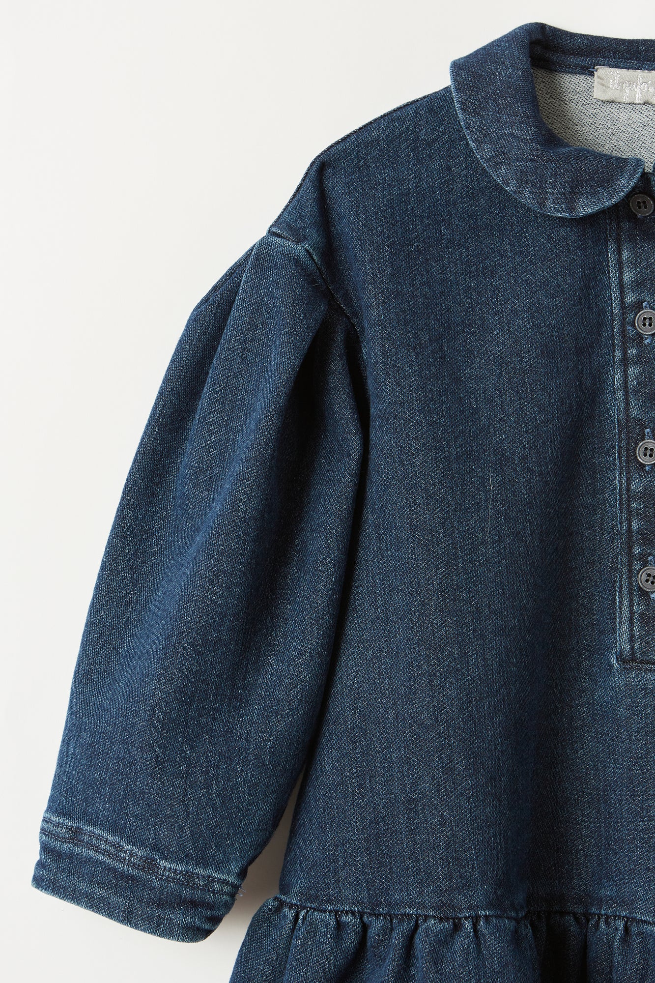 Balloon Sleeve Denim Dress | Blue
