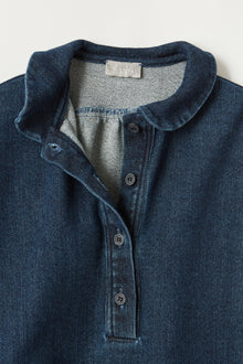 Balloon Sleeve Denim Dress | Blue
