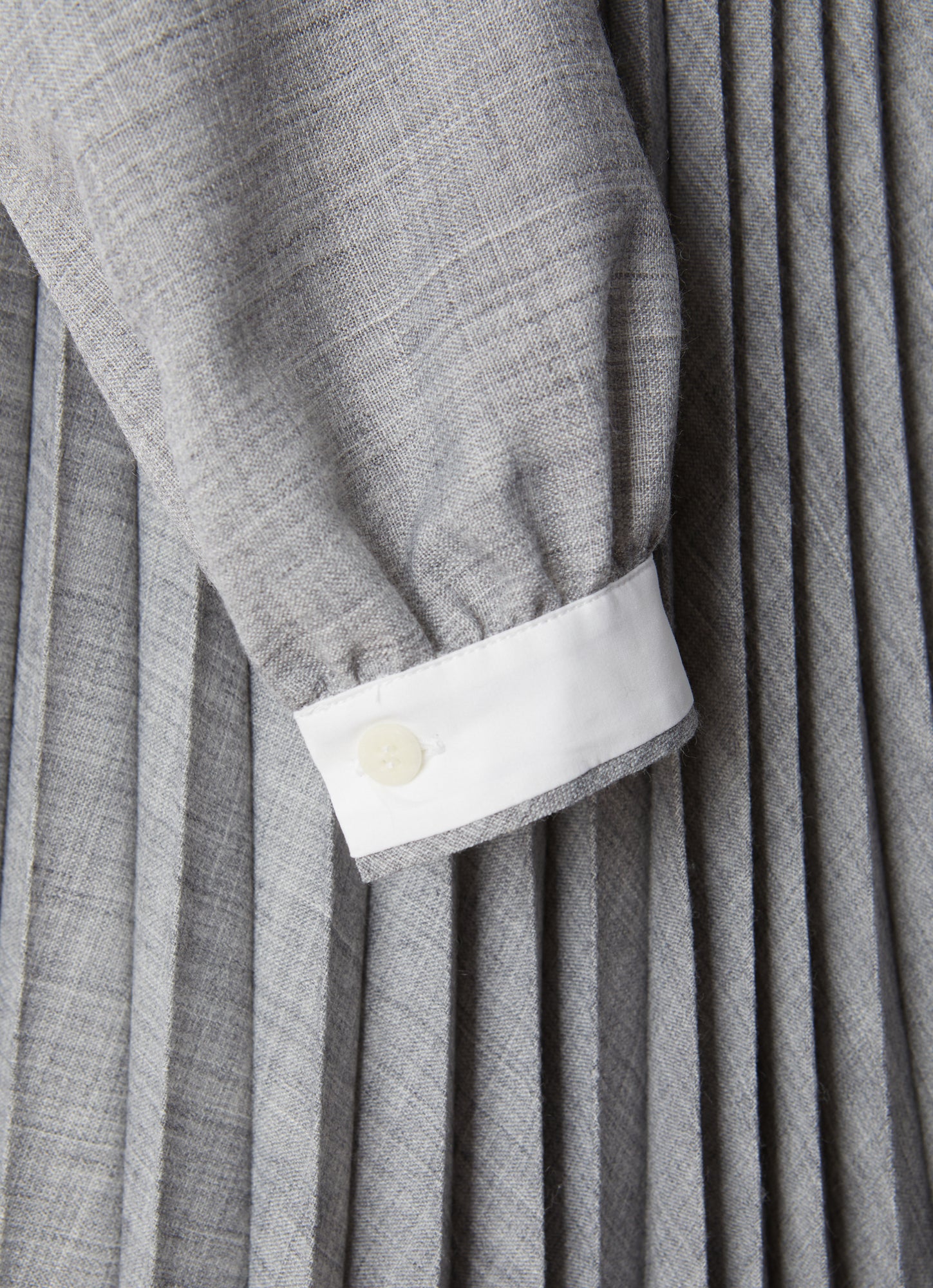 Dress with Pleating Motif | Granite Grey
