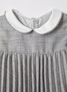 Dress with Pleating Motif | Granite Grey