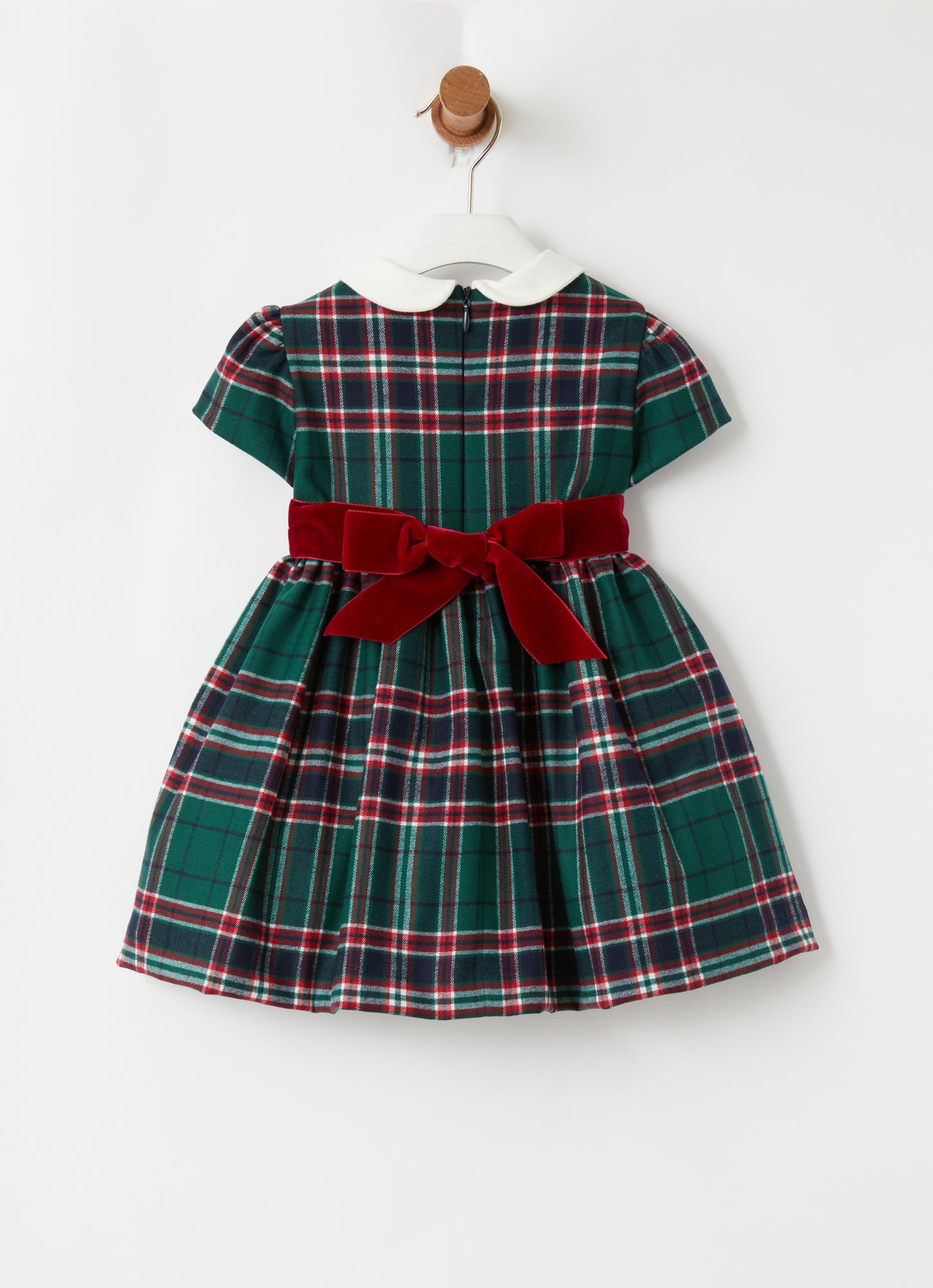Belted Tartan Dress | Pine Green