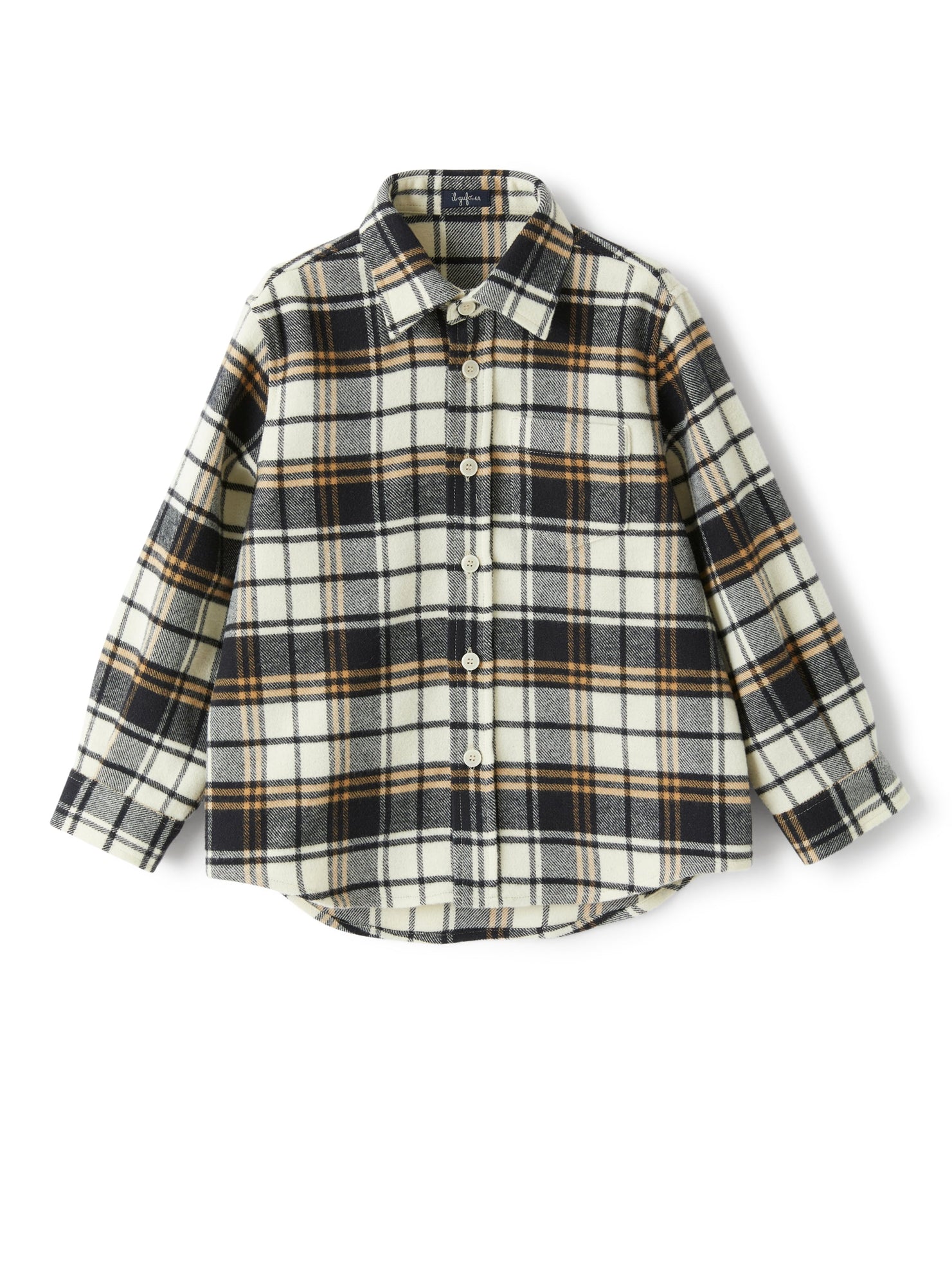 Checked Flannel Shirt | Black