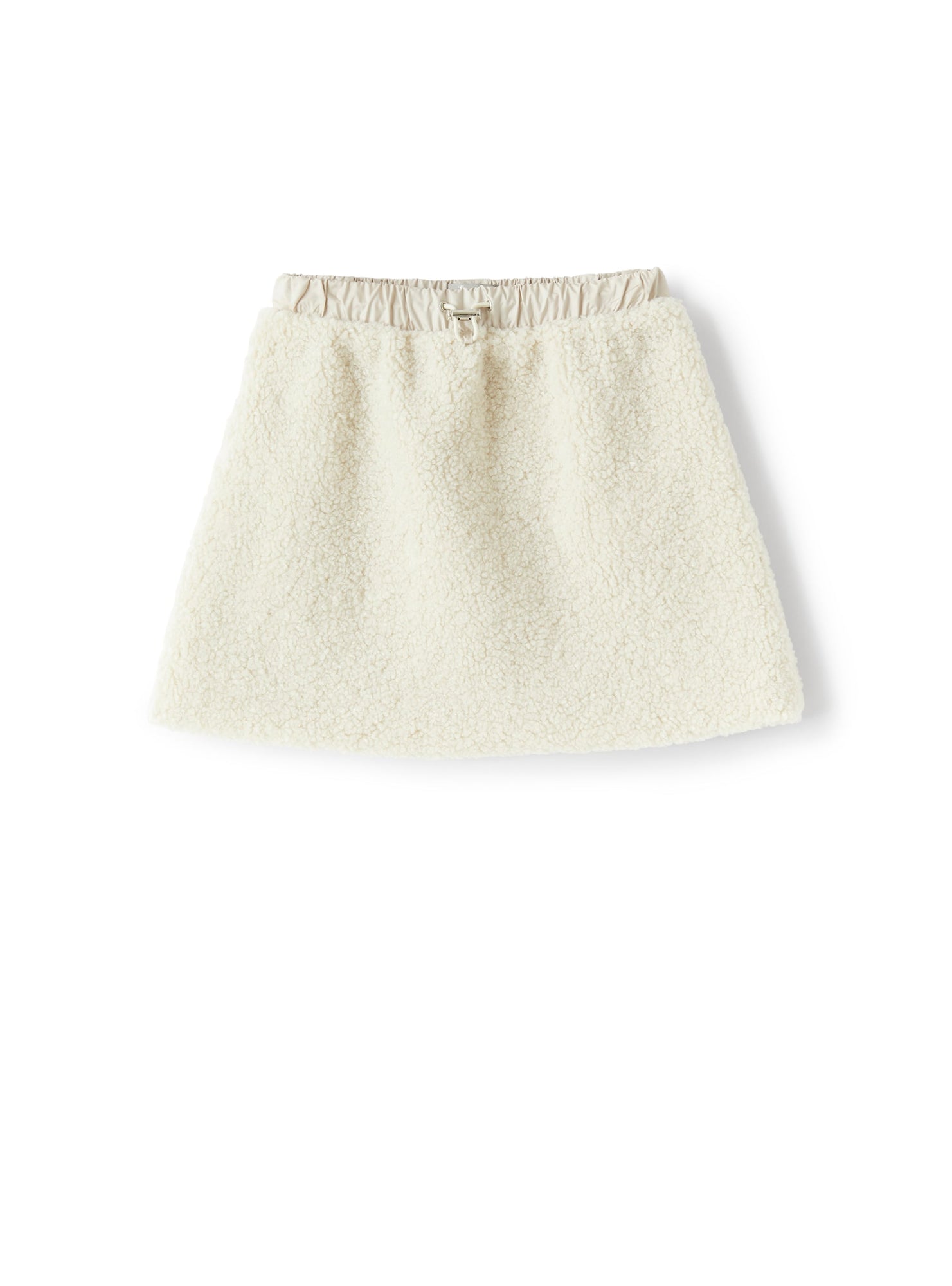 Skirt in Hued Faux Shearling | Natural