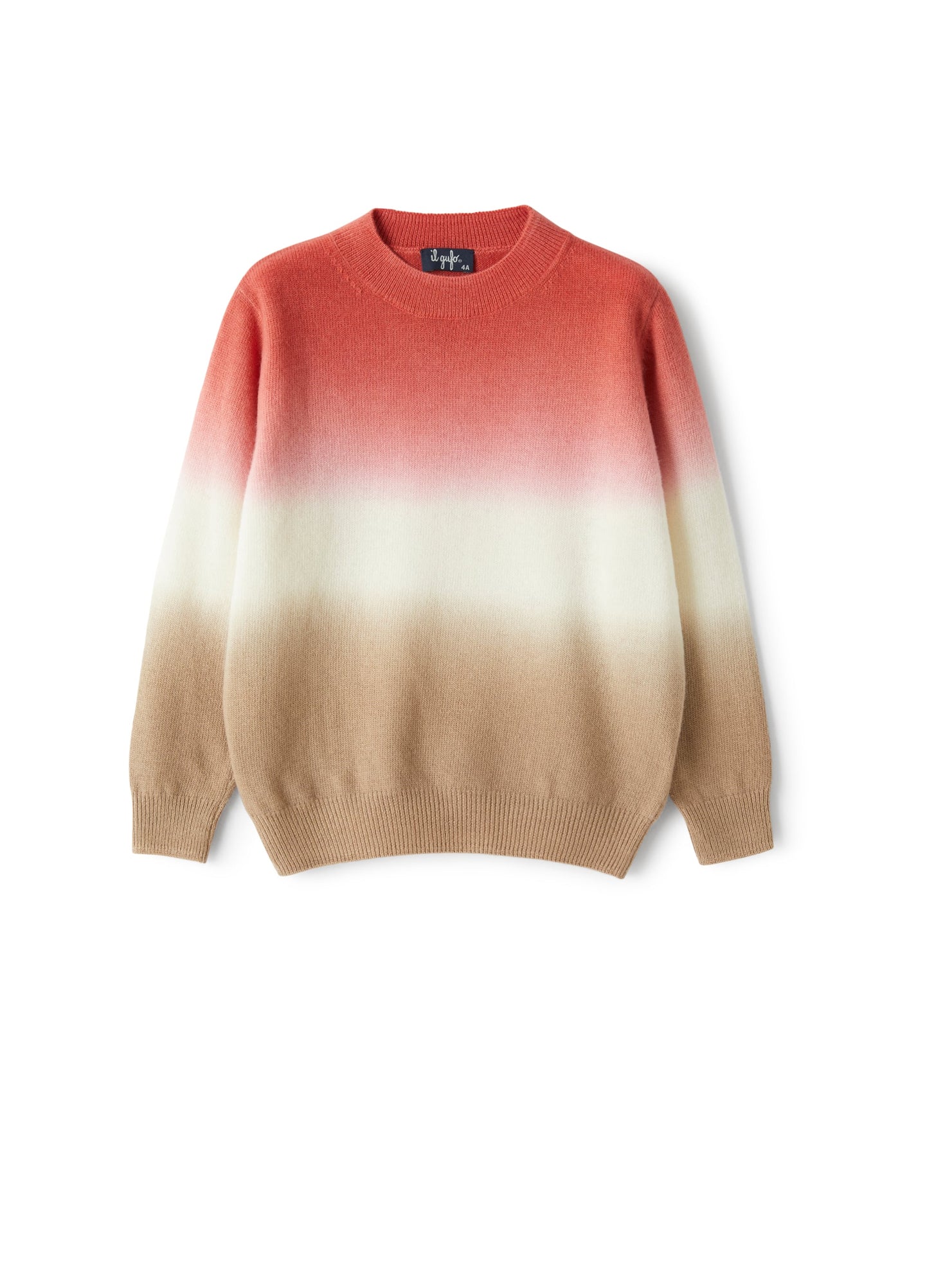 Merino Sweater with Gradient Effect | Oliva/Giallo Acero