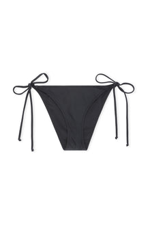 Recycled Core Solid String Bikini Brief | Black