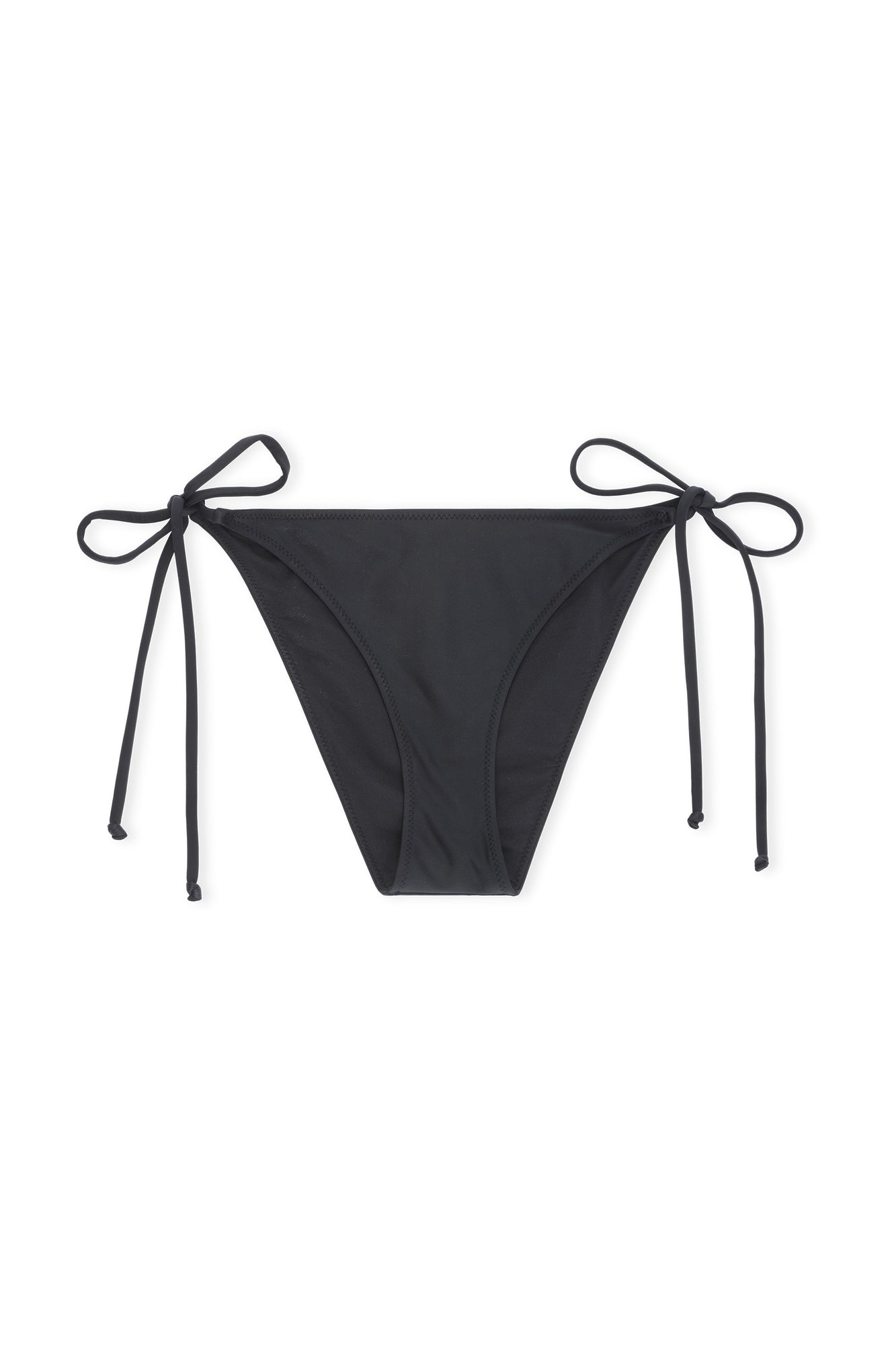 Recycled Core Solid String Bikini Brief | Black