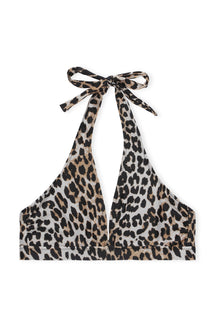 Halter Bikini Top | Leopard