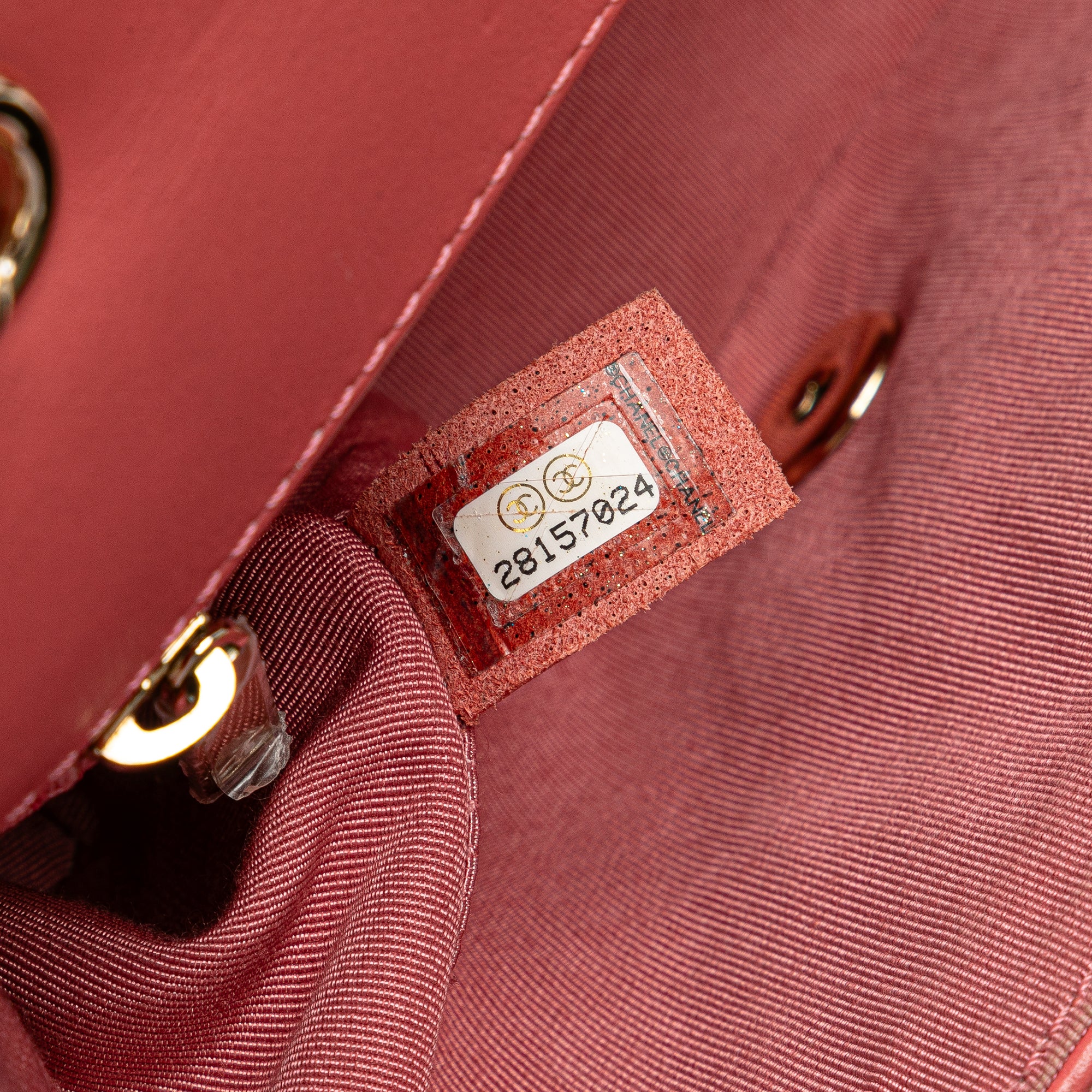 Chanel | Pre-Owned Mini Chevron Calfskin Statement Flap | Pink