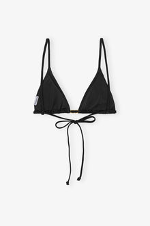 Shine Swim String Bikini Top | Black