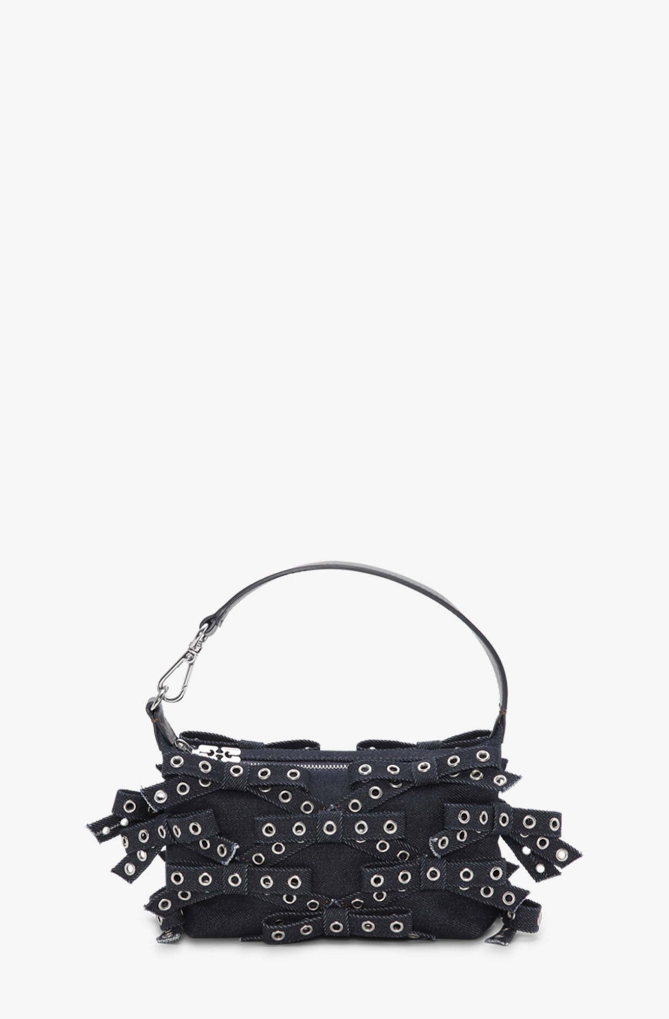 Butterfly Small Pouch Bow Eyelet Denim | Dark Navy